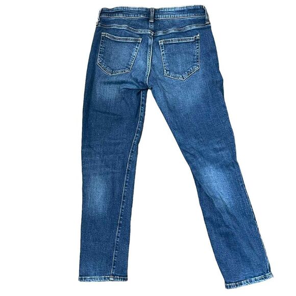 Gap Denim Girlfriend Ankle Jeans Medium Blue Washed Mid-Rise Stretch 2R Women - Picture 9 of 9